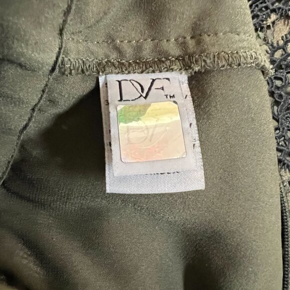 Diane von Furstenburg DVF Green Lace Cutout Dress $498 - Picture 9 of 10